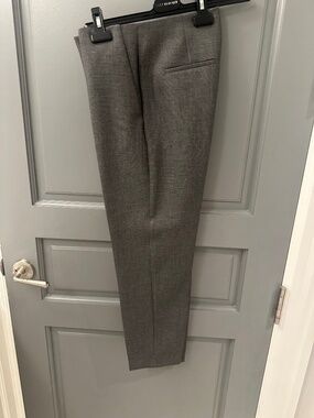 Grey cropped dress pants